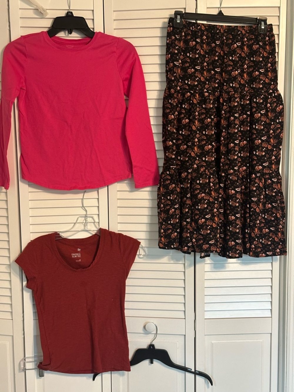 Lot of three extra small one longsleeve, one short sleeve one skirt